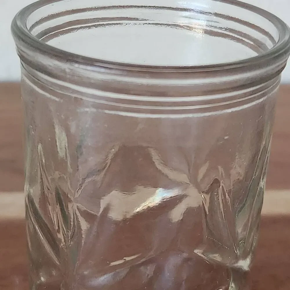 619-5 Ball A-30 2 matching glass cylinder jar set of 2 small depression